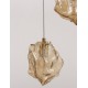 Brass Gold Metal & Amber Glass LED E14 3x5 Watt 230 Volt IP20 Bulb Excluded D: 40 H: 120 cm Adjustable height - PNL9009254 - NOV