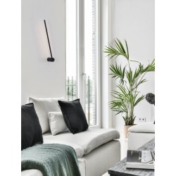 Sandy Black Aluminium & Acrylic LED 17 Watt 230 Volt 777Lm 3000K IP20 L: 6 W: 10 H: 60 cm - PNL9009322 - NOVALUCE