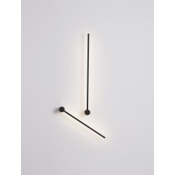 Sandy Black Aluminium & Acrylic LED 23 Watt 230 Volt 2725Lm 3000K IP20 L: 6 W: 10 H: 90 cm - PNL9009324 - NOVALUCE