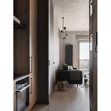 Black & Gold Aluminium LED GU10 2x10 Watt IP20 220-240 Volt Bulb Excluded D: 5.9 H: 62.7 cm - PNL9010220 - NOVALUCE