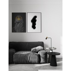 Sandy Black & Gold Aluminium LED GU10 1x10 Watt 220-240 Volt IP20 Bulb Excluded Cable Length: 165 cm D: 16 H: 55 cm - PNL9010225