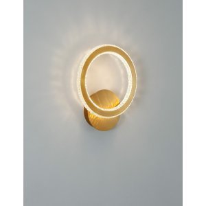 Brass Gold Aluminium & Acrylic LED 19 Watt 230 Volt 1292Lm 3000K IP20 D: 25 W: 7 H: 30 cm - PNL9011135 - NOVALUCE