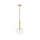 Sandy Gold Metal & Clear Glass LED G9 1x5 Watt 230 Volt IP20 Bulb Excluded D: 24 H: 191 cm Adjustable Height - PNL9028829 - NO