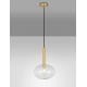 Sandy Gold Metal & Clear Glass LED G9 1x5 Watt 230 Volt IP20 Bulb Excluded D: 24 H: 191 cm Adjustable Height - PNL9028829 - NO