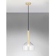 Sandy Gold Metal & Clear Glass LED G9 1x5 Watt 230 Volt IP20 Bulb Excluded D: 20 H: 191 cm Adjustable Height - PNL9028830 - NOVA