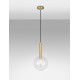 Sandy Gold Metal & Clear Glass LED G9 1x5 Watt 230 Volt IP20 Bulb Excluded 19.5 D: 20 H: 191 cm Adjustable Height - PNL9028831 
