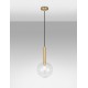 Sandy Gold Metal & Clear Glass LED G9 1x5 Watt 230 Volt IP20 Bulb Excluded 19.5 D: 20 H: 191 cm Adjustable Height - PNL9028831 