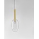 Sandy Gold Metal & Clear Glass LED G9 1x5 Watt 230 Volt IP20 Bulb Excluded D: 14 H: 179 cm Adjustable Height