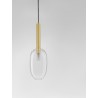 Sandy Gold Metal & Clear Glass LED G9 1x5 Watt 230 Volt IP20 Bulb Excluded D: 14 H: 179 cm Adjustable Height