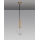 Sandy Gold Metal & Clear Glass LED G9 1x5 Watt 230 Volt IP20 Bulb Excluded D: 14 H: 179 cm Adjustable Height - PNL9028833 - NO