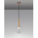 Sandy Gold Metal & Clear Glass LED G9 1x5 Watt 230 Volt IP20 Bulb Excluded D: 14 H: 179 cm Adjustable Height - PNL9028833 - NO