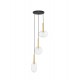 Sandy Gold Metal & Clear Glass LED G9 3x5 Watt 230 Volt IP20 Bulb Excluded D: 50 H: 191 cm Adjustable Height - PNL9028834 - NOV