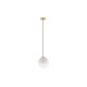 Brass Gold Metal & Gradient White Glass LED E27 1x12 Watt 230 Volt IP20 Bulb Excluded D: 20 H: 120 cm Adjustable Height - PNL902