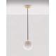 Brass Gold Metal & Gradient White Glass LED E27 1x12 Watt 230 Volt IP20 Bulb Excluded D: 20 H: 120 cm Adjustable Height - PNL902