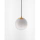 Brass Gold Metal & Gradient White Glass LED E27 1x12 Watt 230 Volt IP20 Bulb Excluded D: 20 H: 120 cm Adjustable Height - PNL902