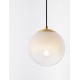 Brass Gold Metal & Gradient White Glass LED E27 1x12 Watt 230 Volt IP20 Bulb Excluded D: 20 H: 120 cm Adjustable Height - PNL902