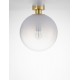 Brass Gold Metal & Gradient White Glass LED E27 1x12 Watt 230 Volt IP20 Bulb Excluded D: 30 H: 35.5 cm - PNL9028839 - NOVALUCE