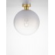 Brass Gold Metal & Gradient White Glass LED E27 1x12 Watt 230 Volt IP20 Bulb Excluded D: 30 H: 35.5 cm - PNL9028839 - NOVALUCE