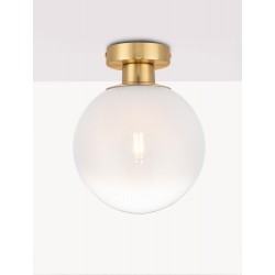 Sandy Gold Metal & Gradient White Glass LED E27 1x12 Watt 230 Volt IP20 Bulb Excluded D: 20 H: 25.5 cm - PNL9028840 - NOVALUCE