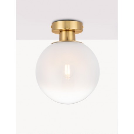Sandy Gold Metal & Gradient White Glass LED E27 1x12 Watt 230 Volt IP20 Bulb Excluded D: 20 H: 25.5 cm - PNL9028840 - NOVALUCE