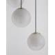 Brass Gold Metal & Gradient White Glass LED E27 3x12 Watt 230 Volt IP20 Bulb Excluded D: 30 H: 120 cm Adjustable Height - PNL902