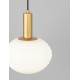 Matt Gold Metal & Milky White Structured Glass LED E27 1x12 Watt 230 Volt IP20 Bulb Excluded D: 24 H: 120 cm Adjustable height 