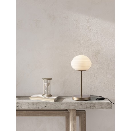 Matt Gold Metal & Milky White Structured Glass LED E14 1x5 Watt 230 Volt IP20 Bulb Excluded Cable Length: 190 cm D: 18 H: 38 cm 