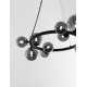 Matt Black Metal & Smoky Glass LED G9 11x6 Watt 230 Volt IP20 Bulb Excluded Two Ways Of Mounting D: 65 H: 120 cm BOTH HANGING 