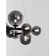 Matt Black Metal & Smoky Glass LED G9 11x6 Watt 230 Volt IP20 Bulb Excluded Two Ways Of Mounting D: 65 H: 120 cm BOTH HANGING 