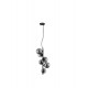 Matt Black Metal & Smoky Glass LED G9 6x5 Watt 230 Volt IP20 Bulb Excluded L: 28 W: 23.2 H: 120 cm BOTH HANGING SYSTEM INCLUDE