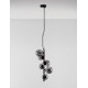 Matt Black Metal & Smoky Glass LED G9 6x5 Watt 230 Volt IP20 Bulb Excluded L: 28 W: 23.2 H: 120 cm BOTH HANGING SYSTEM INCLUDE