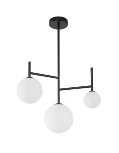 Opal Glass Sandy Black Aluminium LED G9 3x5 Watt 230 Volt IP20 Bulb Excluded D: 49 H: 71 cm Fixed Height - PNL9043305 - NOVALUCE 2