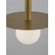 Brass Gold Metal Opal Glass LED G9 1x5 Watt 230 Volt IP20 Bulb Excluded D: 22 H1: 55 H2: 150 cm Adjustable height - PNL9043311 