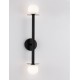 Sandy Black Metal Opal Glass LED G9 2x5 Watt IP20 Bulb Excluded D: 12 W: 14 H: 67 cm - PNL9043317 - NOVALUCE