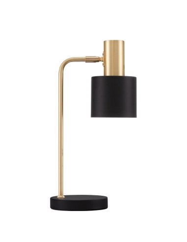 Gold Metal Sandy Black Metal Shade Black Base LED E14 1x5 Watt 230 Volt IP20 Bulb Excluded Cable Length: 155 cm D: 28 H: 43.5 cm