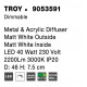 Triac Dimmable Matt White Metal & Acrylic Diffuser LED 40 Watt 230 Volt 2200Lm 3000K IP20 D: 46 H: 7.5 cm - PNL9053591 - NOVALU