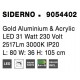Gold Aluminium & Acrylic LED 32 Watt 230 Volt 2518Lm 3000K IP20 L: 80 W: 36 H: 105 cm - PNL9054402 - NOVALUCE