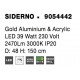 Gold Aluminium & Acrylic LED 39 Watt 230 Volt 2473Lm 3000K IP20 D: 48 H: 150 cm Adjustable Height - PNL9054442 - NOVALUCE