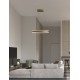 Triac Dimmable Gold Aluminium & Acrylic LED 75 Watt 230 Volt 2947Lm 3000K IP20 D: 60 H: 150 cm Adjustable Height - PNL9054444 -