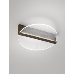 Triac Dimmable Coffee Brown Aluminium & Acrylic LED 29 Watt 230 Volt 1865Lm 3000K IP20 D: 44.5 W: 42 H: 12.3 cm - PNL9054448 - N