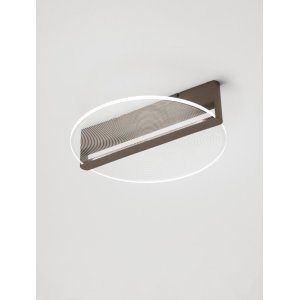 Triac Dimmable Coffee Brown Aluminium & Acrylic LED 29 Watt 230 Volt 1865Lm 3000K IP20 D: 44.5 W: 42 H: 12.3 cm - PNL9054448 - N