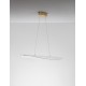 Triac Dimmable Gold Aluminium & Acrylic LED 32 Watt 230 Volt 2156Lm 3000K IP20 L: 95 W: 56 H: 150 cm Adjustable Height - PNL905