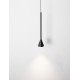 Triac Dimmable Black Aluminium LED 6 Watt 220-240 Volt 262Lm 3000K IP20 D: 6 H: 200 cm Adjustable Height - PNL9060214 - NOVALUCE
