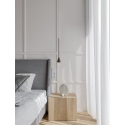 Triac Dimmable Coffee Aluminium LED 6 Watt 220-240 Volt 262Lm 3000K IP20 D: 6 H: 200 cm Adjustable Height - PNL9060216 - NOVALUC