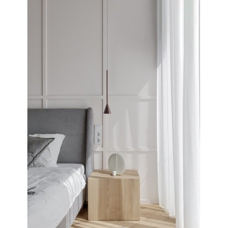 Triac Dimmable Coffee Aluminium LED 6 Watt 220-240 Volt 262Lm 3000K IP20 D: 6 H: 200 cm Adjustable Height - PNL9060216 - NOVALUC