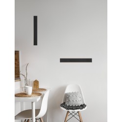 Sandy Black Aluminium LED 20 Watt 230 Volt 1478Lm 3000K IP44 L: 60 W: 2.7 H: 7.5 cm - PNL9060613 - NOVALUCE