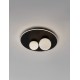 Triac Dimmable Sandy Black Aluminium Opal Glass LED 40 Watt 220 Volt 1600Lm 3000K IP20 D: 40 H: 17.5 cm - PNL9061430 - NOVALUCE