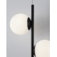 Sandy Black Aluminium & Opal Glass LED 16 Watt 220 - 240 Volt 800Lm 3000K IP20 L: 28.5 W: 13 H: 150 cm Adjustable Height - PNL90