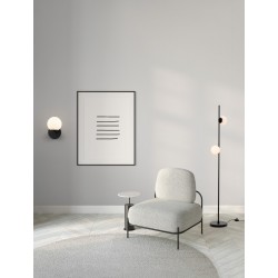 Sandy Black Aluminium & Opal Glass LED 8 Watt 220 - 240 Volt 400Lm 3000K IP20 L: 17.5 W: 13 H: 20 cm - PNL9061439 - NOVALUCE