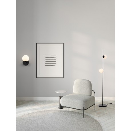 Sandy Black Aluminium & Opal Glass LED 8 Watt 220 - 240 Volt 400Lm 3000K IP20 L: 17.5 W: 13 H: 20 cm - PNL9061439 - NOVALUCE